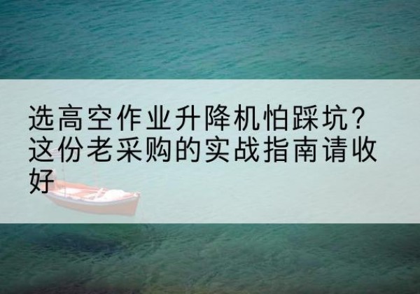 和平高空作业升降机厂家推荐-选高空作业升降机怕踩坑？这份老采购的实战指南请收好